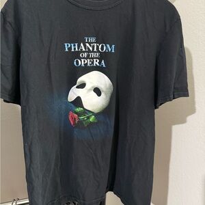Black Phantom of the Opera men’s black L-XL short sleeved tee Check Measurements